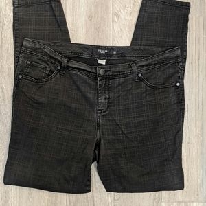 Torrid Black Grid Plaid Print Jeans 20T - PLEASE READ DESCRIPTION